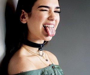 dua lipa tongue out